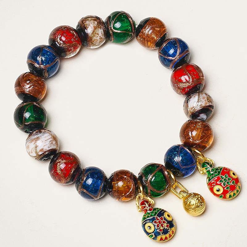 Love & Success Bracelet - Five Elements Alchemy in Sacred Ash Glass (10mm Beads)
